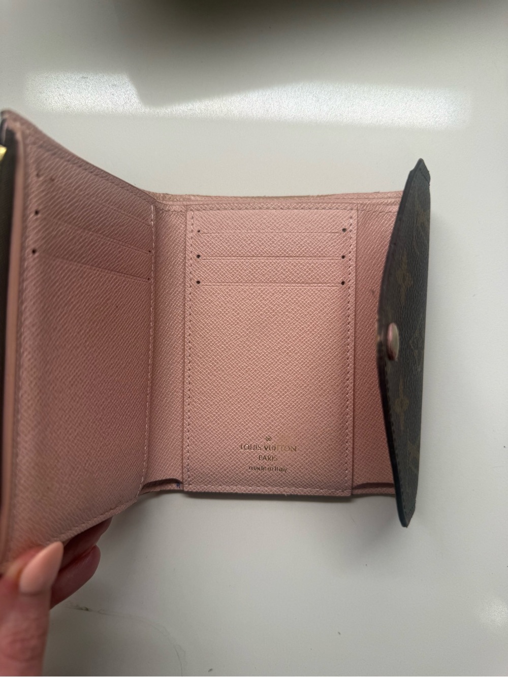 Authentic Louis Vuitton Victorine Brown and Pink Wallet - Picture 3 of 5